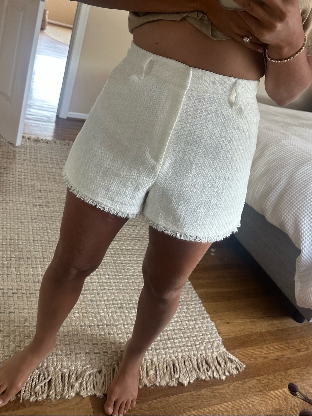 NWOT Zara White Twill Women's Shorts